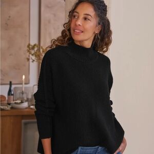 Frank & Eileen Classic Black Turtleneck Sweater